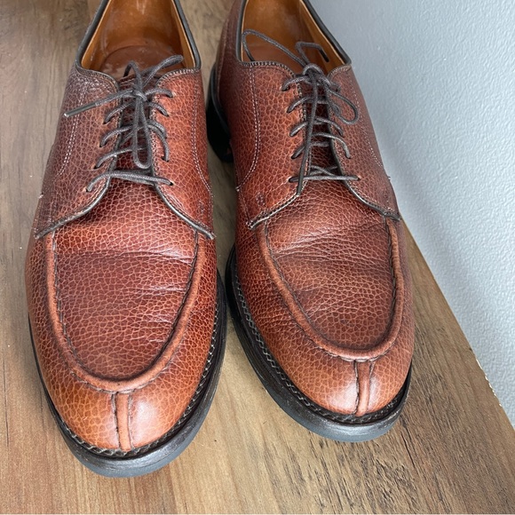 Allen Edmonds Canton Tan Pebble Oxfords USA Mens 9.5 D - Picture 2 of 13